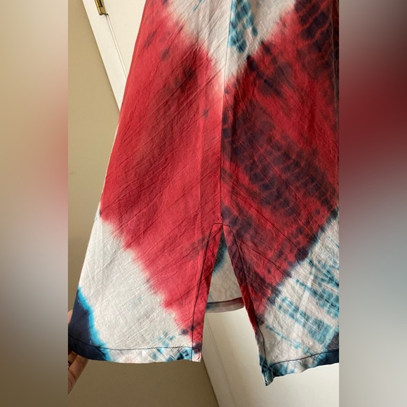 Michael Michael Kors Red, White, Navy Tie Dye Tunic Size XS - Picture 2 of 8